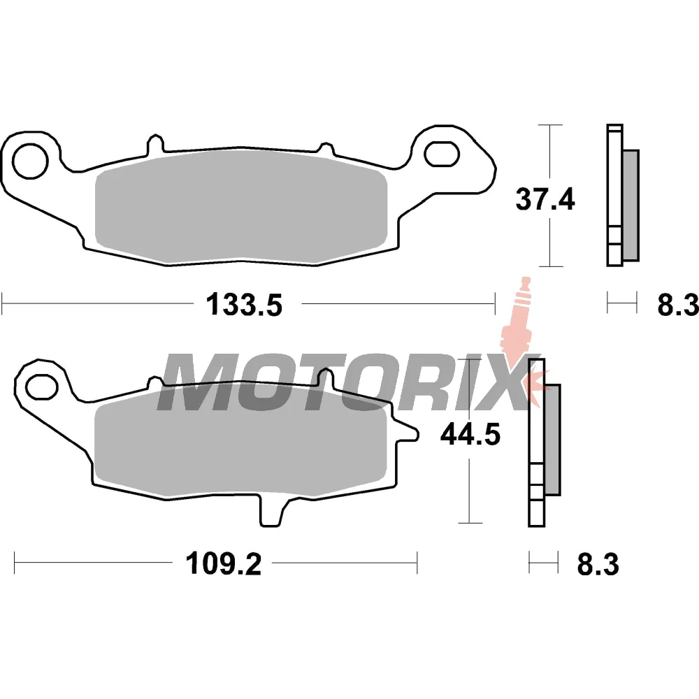 Brzdové destičky -BREMBO- 07KA19SA, Kawasaki ER-6F/ER-6N/KLE/KLR/VN/Z/ZR/ZR-7 650-1600, roky 1996-2007 | Suzuki DL/GSF/GSX/RV/SV/VL 200-1500