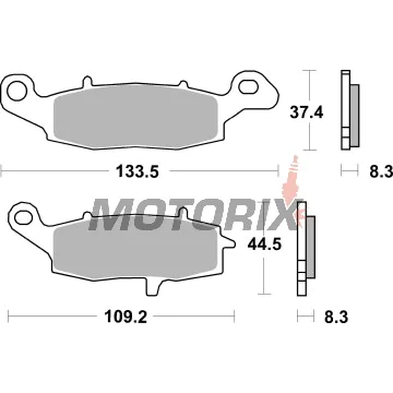 Brzdové destičky -BREMBO- 07KA19SA, Kawasaki ER-6F/ER-6N/KLE/KLR/VN/Z/ZR/ZR-7 650-1600, roky 1996-2007 | Suzuki DL/GSF/GSX/RV/SV/VL 200-1500