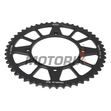 Zadní rozeta -JT- JTA461,51BLK, 51 zubů, černý, hliníkový, Kawasaki KX 100 1998-2021, KX 112 2022-2025, KX 80 1998-2000, KX 85 2001-2025, Suzuki RM 100 2003