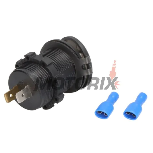 Adaptér, zapalovač cigaret -4 RIDE- 12V, USB 3.0 + voltmetr, 2 pinů - univerzální
