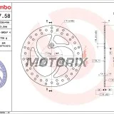 Brzdový kotouč -BREMBO- 68B40758, Peugeot Elyseo 100/125/150, Elystar 125/150, Jet Force 125 (2003-2006)