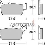 Brzdové destičky -BREMBO- 07HO26TT, Gas Gas EC/MC/FSE/FSR, Honda CR/CRF/XR, Kawasaki KLX/KX, Suzuki DR-Z/RM, TM EN/MX, Yamaha WR/YZ (1989-2022)