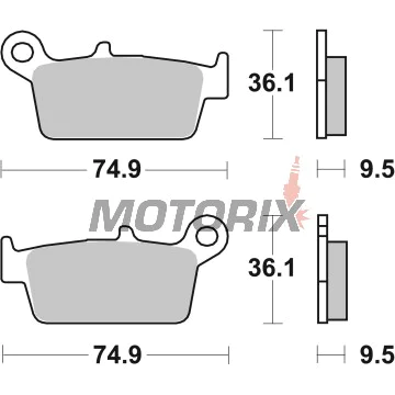 Brzdové destičky -BREMBO- 07HO26TT, Gas Gas EC/MC/FSE/FSR, Honda CR/CRF/XR, Kawasaki KLX/KX, Suzuki DR-Z/RM, TM EN/MX, Yamaha WR/YZ (1989-2022)