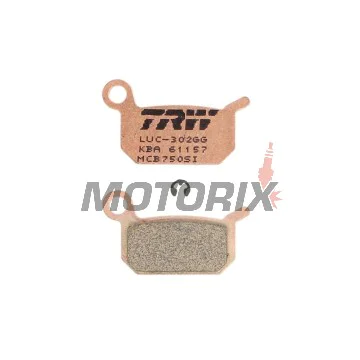 Brzdové destičky -TRW- MCB750SI, Husqvarna CR/SM 50 2011-2012; KTM GS/MX/SX/SXS 50/65/125 1986-2018; KTM Junior/Senior 50 2001-2003
