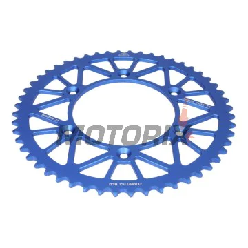 Zadní rozeta -JT- JTA897,52BLU, 52 zubů, modrý, hliníkový, Husaberg FE 250/501 2013-2014, FE 350 2013, FE 390 2010-2012, FE 450 2009-2014, FE 570 2009-2012, FS 570 2010-2011, FX 450 2010-2011, TE 125 2012-2013, TE 250/300 2011-2014