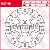 Brzdový kotouč -TRW- MST409, 260mm, Aprilia Atlantic 500 Sprint (2002-2010), Scarabeo 125/300/400/500 (1999-2012), Sportcity 125/200/250/300 Cube (2004-2013); Derbi Boulevard 125 (2008-2012), Rambla 125/250/300i (2008-2012)