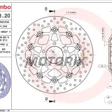 Brzdový kotouč -BREMBO- 78B40820, Suzuki Bandit 600, GSX 600/750F, RF600, SV650 (1989-2004)