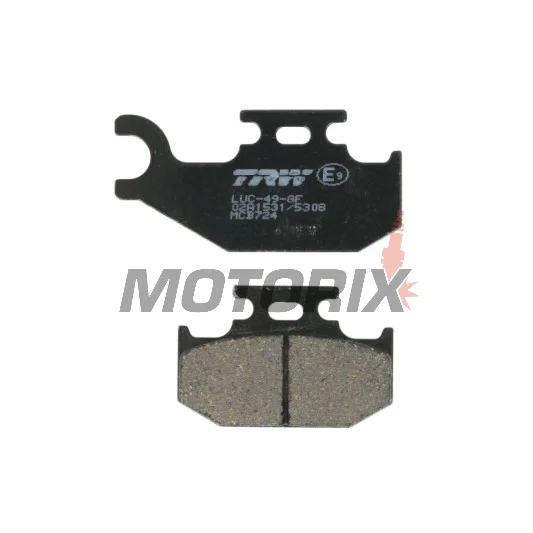 Brzdové destičky -TRW- MCB724, Bombardier DS/Outlander/Quest 330/400/500/650, Can-Am Commander/Maverick/Outlander/Renegade 500/650/800/1000, Suzuki Vinson/KingQuad 500/700, Yamaha Kodiak/Grizzly/Raptor/Rhino 400/450/660/700 (2000-2018)