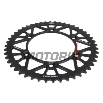 Zadní rozeta -JT- JTA808,48BLK, 48 zubů, černý, hliníkový, Kawasaki KLX 400 2003, Suzuki DR 350 1990-1999, DR-Z 250 2001-2007, DR-Z 400 2000-2017, RM 100 1979-1982, RM 125 1983-2012, RM 250 1987-2012, RM-X 250 1989-2001, RM-X 450 2010-2019