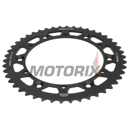 Zadní rozeta -JT- JTA853,46BLK, 46 zubů, černý, hliníkový, Yamaha IT 250/400 1977-1979, XT 400 1981-1982, YZ 125 1981-1982, YZ 465 1980