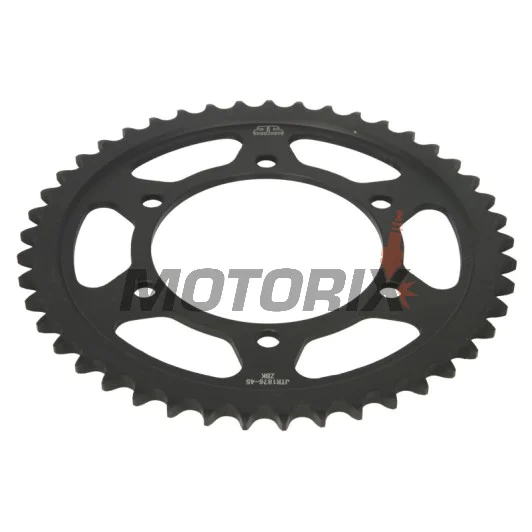 Zadní rozeta -JT- JTR1876,45ZBK, 45 zubů, černý zinek, ocelový, Suzuki GSX-R 1000 2017-2020, GSX-R 600 2011-2019, GSX-R 750 2011-2020, GSX-S 1000 2015-2018, GSX-S 750 2017-2018, Yamaha FJ-09 847 2015-2017, FZ-07 689 2015-2017, FZ-09 850 2014-2017