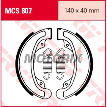 Brzdové čelisti -TRW- MCS807, 140x40mm, Honda CB/CBX/CM/VT - 1978-1989, 250-500cc