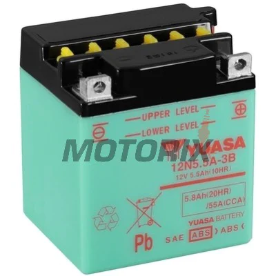 Akumulátor -YUASA- 12N5.5A-3B, 6Ah 12V
