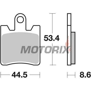 Brzdové destičky -BREMBO- 07037XS, Suzuki AN 400 Burgman 1999-2005