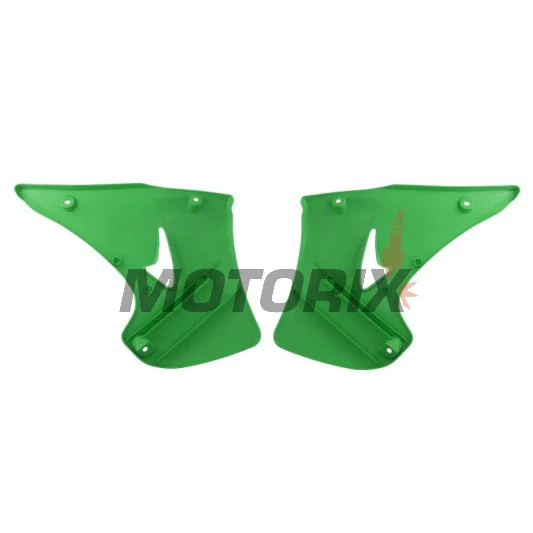Přední boční plasty -POLISPORT- zelené, KAWASAKI KX 125/250 2003-2008
