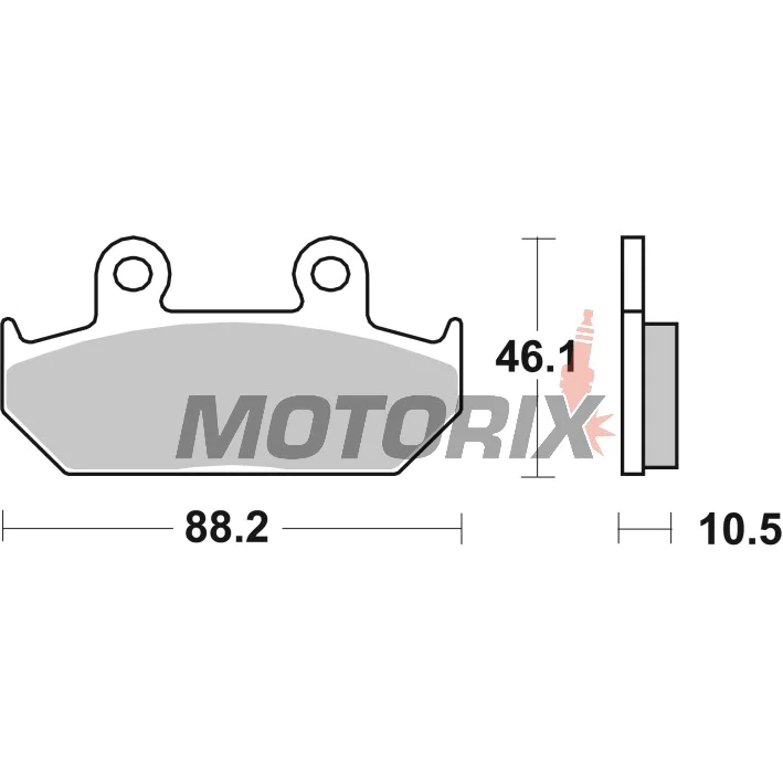 Brzdové destičky -BREMBO- 07HO35SA, Cagiva Canyon/ElefantHonda CB/CBR/CD/GL Goldwing/NV/NX Dominator/VFR/VLX Shadow/VT Shadow/XL Transalp/XRV Africa Twin