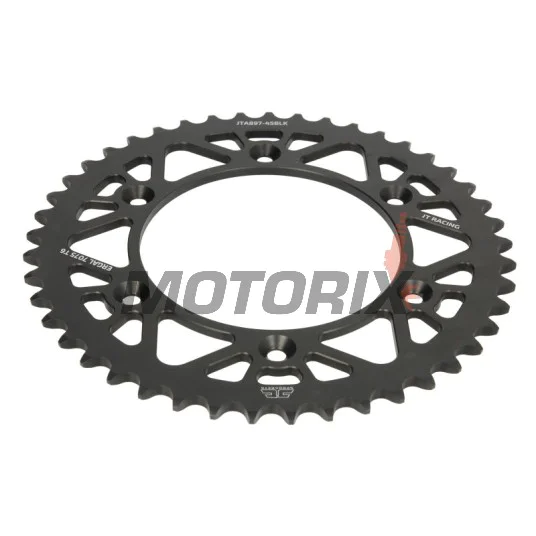 Zadní rozeta -JT- JTA897,45BLK, 45 zubů, černý, hliníkový, Husaberg FC 350 1996, FC 400 1996-1999, FC 450 2004-2006, FC 501/600 2000, FC 550 2003-2008, FE 250 2013-2014, FE 350 1996, 2013, FE 390 2010-2012, FE 400 2000-2003, FE 450 2004-2014