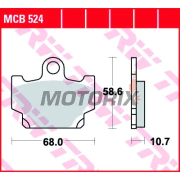 Brzdové destičky -TRW- MCB524, Yamaha RD80/125/250/350LC (1982-1984), SR125/250 (1996-1998), XJ550/650 (1983-1985), XS400 DOHC (1982-1984), XT500/600Z Tenere (1983-1989), XV250 Virago (1989-1994), XZ550 (1982-1984)