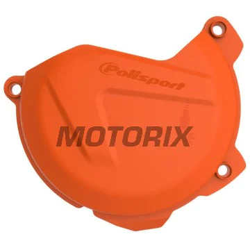 Chránič víka spojky -POLISPORT- oranžový, KTM EXC-F, SX-F, XC-F, XCF-W 250/350 2013-2016