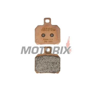 Brzdové destičky -FERODO- FDB2074SM, Aprilia ETV, RS, RSV, SL, Tuono; Benelli TNT, Tornado, TreK; Ducati 1098, 1198, 848, Monster, Multistrada, Panigale; KTM RC8, Super Duke; Moto Guzzi Breva, Nevada; Piaggio Beverly, X8, X9; Yamaha YP, VP, XQ