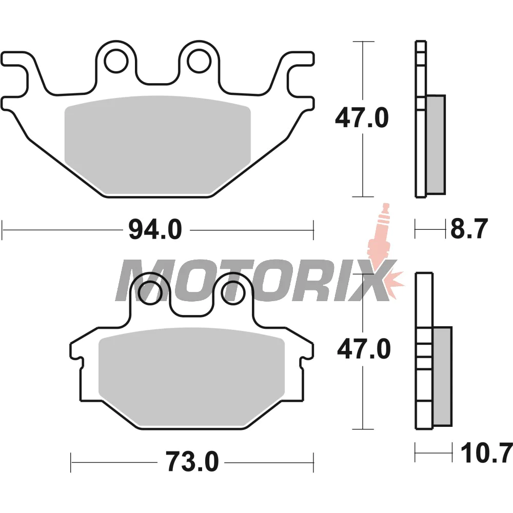 Brzdové destičky -BREMBO- 07GR52SD, Adly 320S/320U, ATV 300 Sport (2007)