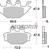 Brzdové destičky -BREMBO- 07GR52SD, Adly 320S/320U, ATV 300 Sport (2007)