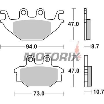 Brzdové destičky -BREMBO- 07GR52SD, Adly 320S/320U, ATV 300 Sport (2007)