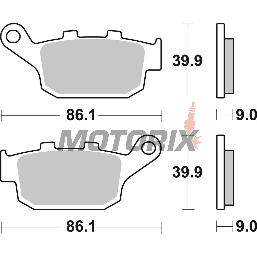 Brzdové destičky -BREMBO- 07HO53SP, Kawasaki Versys 650 ABS, Z800/Z900, ZX-9R Ninja