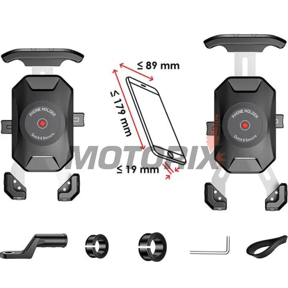 Držák telefonu -4 RIDE- 179x89x19mm - univerzální