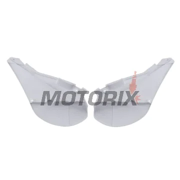 Zadní boční plasty -POLISPORT- bílé, KAWASAKI KX 125/250 1999-2002