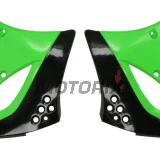 Přední boční plasty -POLISPORT- černé/zelené, KAWASAKI KX 450 2009-2011