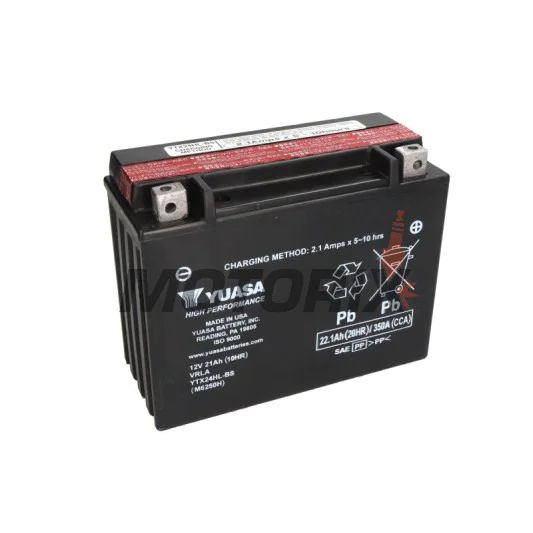 Akumulátor -YUASA- YTX24HL-BS, 22Ah 12V