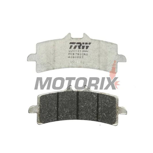 Brzdové destičky -TRW- MCB792CRQ, Ducati 848/1098/1198/1299, Hypermotard 1100, Monster 1200, Multistrada 1200/1260, Panigale 1199/1299, Streetfighter 1099, Husaberg FS 650, Husqvarna FS 450/Nuda 900, Kawasaki H2/ZX-10R/Z1000, KTM 450/690/990/1190/1290, Su