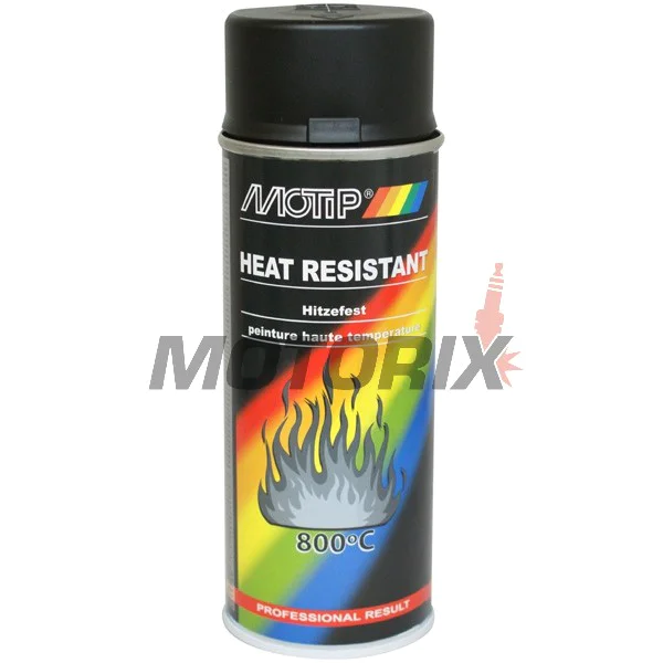 Žáruvzdorná barva -MOTIP- černá, matná, 400ml