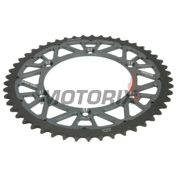 Zadní rozeta -JT- JTX460,49GR, 49 zubů, šedý, hybridní, Kawasaki KDX 200 1984-1985, 1987-1988, 1990-2006, KDX 220 1998-2005, KDX 250 1991-1994, KX 125 1992-1994, 1999-2000, 2002-2003, 2006, KX 250 1987-1988, 1992, 1995-1996, 1999, 2002, 2004-2017