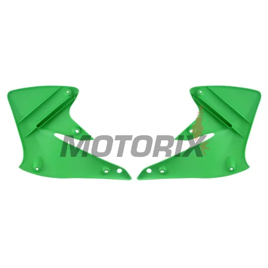 Přední boční plasty -POLISPORT- zelené, KAWASAKI KX 250 2004-2005