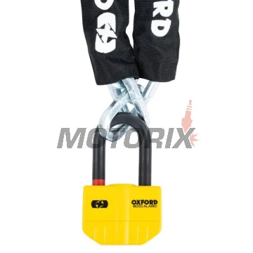 Řetěz se zámkem s alarmem -OXFORD- Boss Alarm 14mm + Chain 12mm x1.5m