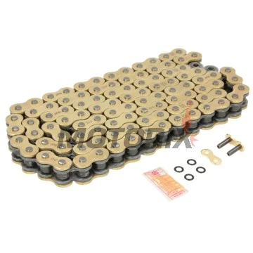Řetěz -DID- 525VX3G&B-102, velikost 525, 102 článků, zesílený, zlatá/černá