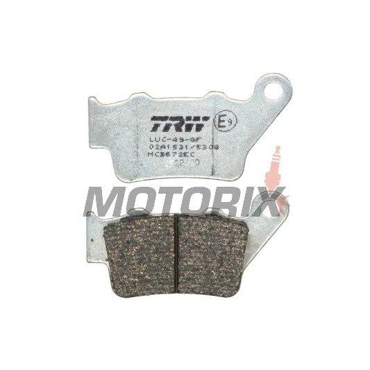 Brzdové destičky -TRW- MCB672EC, Alfer VR 250, Aprilia Pegaso 650, Husaberg FE/FS 450-650, Husqvarna CR/TE/WR 125-610, KTM EXC/LC4/Duke 250-690, Yamaha TT 600, WR 125 (1993-2022)