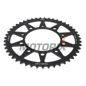 Zadní rozeta -JT- JTA1303,47BLK, 47 zubů, černý, hliníkový, Honda CBR 600 1991-2000, CBR 900 1992-1999, Yamaha YZF-R1 1000 2015-2019, YZF-R6 600 1999-2001