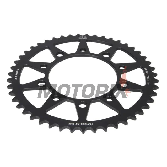 Zadní rozeta -JT- JTA1303,47BLK, 47 zubů, černý, hliníkový, Honda CBR 600 1991-2000, CBR 900 1992-1999, Yamaha YZF-R1 1000 2015-2019, YZF-R6 600 1999-2001