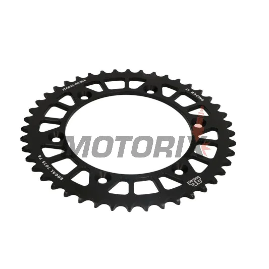 Zadní rozeta -JT- JTA822,44BLK, 44 zubů, černý, hliníkový, Betamotor RR 250/400/450 2005-2012, RR 520 2010-2014, RR 525 2005-2009, RR Enduro 250/450/525 2005-2008, RR Enduro 350 2011-2012, RR Enduro 400 2010-2012, Cagiva WMX 125/250 1989-1992