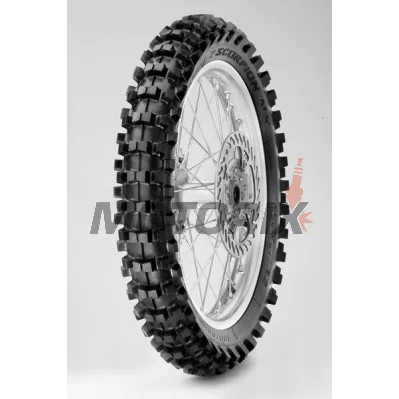 Zadní off-road pneumatika -PIRELLI MOTOR- 90/100-14, SCORPION MX, střední měkká 32 MINI