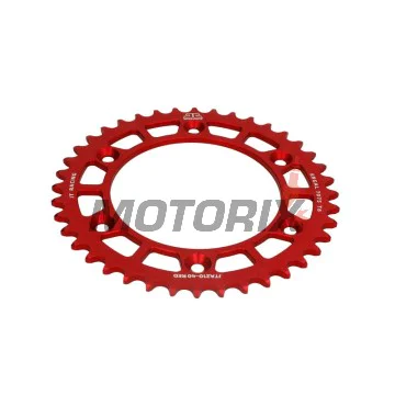 Zadní rozeta -JT- JTA210,40RED, 40 zubů, červený, hliníkový, Honda CRM 250 1991, XR 250 1997-2007