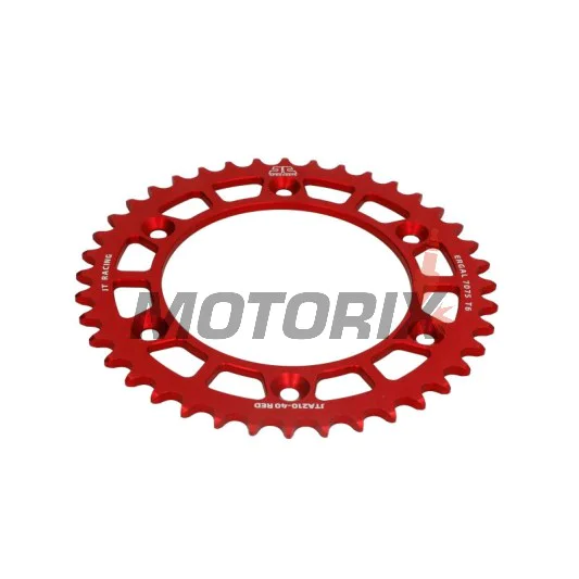 Zadní rozeta -JT- JTA210,40RED, 40 zubů, červený, hliníkový, Honda CRM 250 1991, XR 250 1997-2007