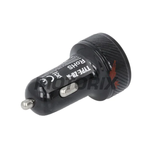 USB adaptér do zapalovače -4 RIDE- 12V, 2xUSB 3.0 + voltmetr - univerzální