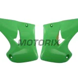 Přední boční plasty -POLISPORT- zelené, KAWASAKI KX 125/250 2003-2008