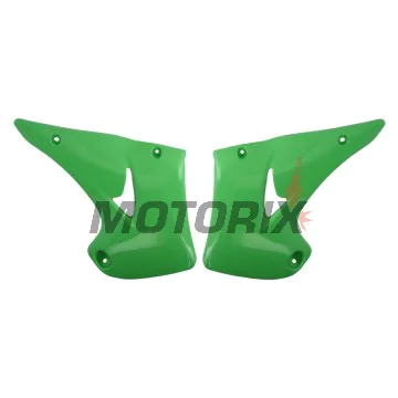 Přední boční plasty -POLISPORT- zelené, KAWASAKI KX 125/250 2003-2008