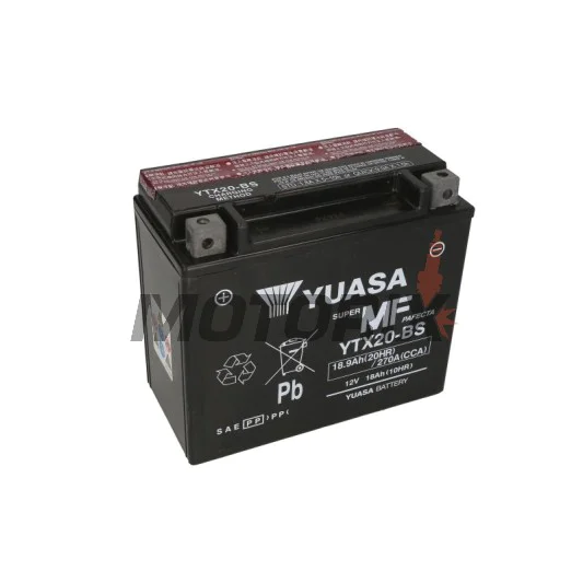 Akumulátor -YUASA- YTX20-BS, 19Ah 12V
