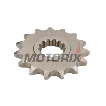 Přední pastorek -JT- JTF579,15, 15 zubů, Yamaha FJ 1100 1984-1985, FJ 1200 1986-1996, FZ1 1000 2006-2015, FZS 1000 2001-2005, MT-01 1670 2004-2011, RD 500 1984-1987, RZ 500 1984, XJR 1200 1995-1998, XJR 1300 1998-2017